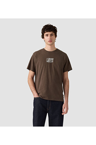 Levi's Brown Men's Ss Relaxed Fit Tee Aw25