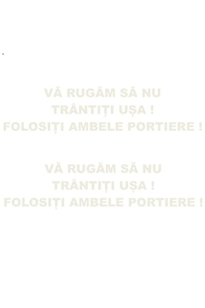 Oracal Set 2 stickere Uber, Bolt, Taxi, nu trantiti usa, folositi ambele portiere, 20cm, alb