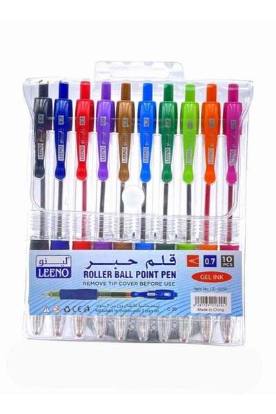 LEENO Set of 10 Multicolored Ballpoint Pens