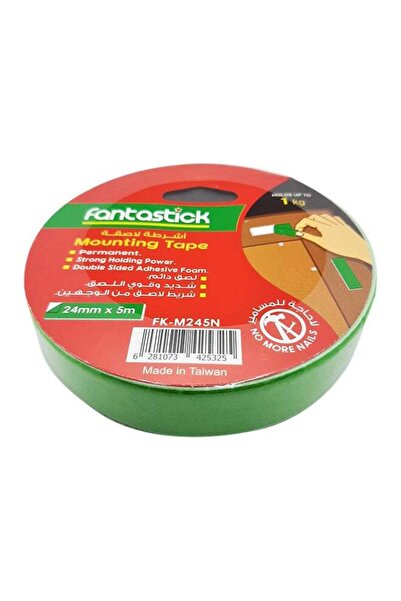 Fantastick شريط تثبيت مزدوج الجوانب 24 مم × 5 م أخضر