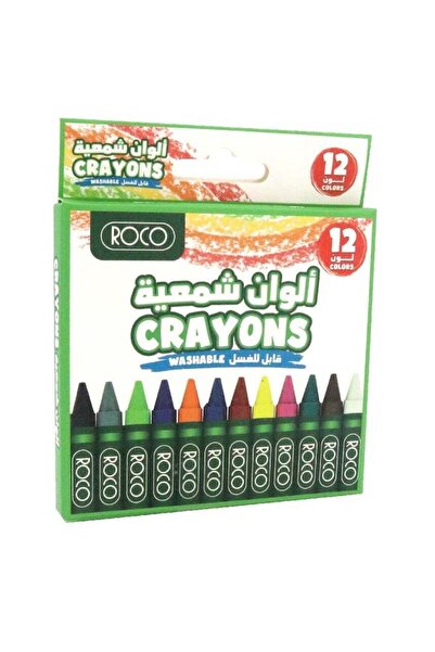 Roco 12 قطعة من أقلام الشمع متعددة الألوان