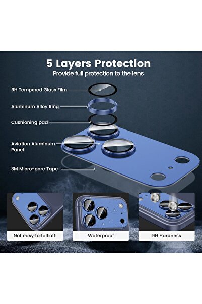 Lopard iPhone 17 Pro Max Cl-20 Camera Lens Body Protector 9H Hardness Ultra Hd Tempered Glass Scratch Resistant