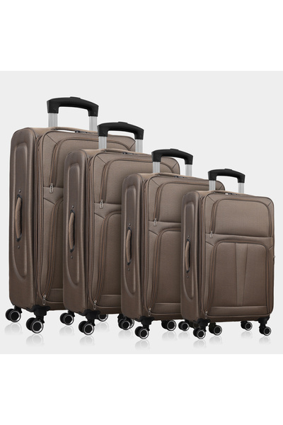 WAKYME 4Piece Softside Luggage Sets–Durable Expandable Carry On Suitcase with...