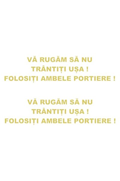 Oracal Set 2 stickere Uber, Bolt, Taxi, nu trantiti usa, folositi ambele portiere, 20cm, auriu