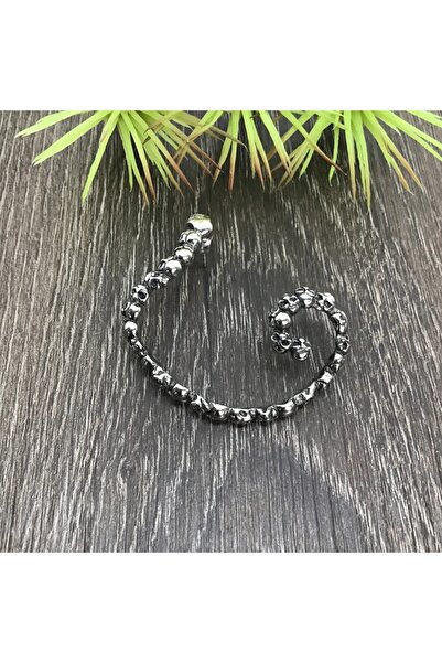 Viking Ear Cuff Skull Design Nail Model S+ Quality 316L Stainless Tarnish-Free Steel Earring Single Piece