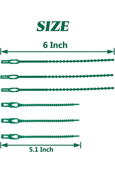 Tazweeq 200 قطعة من روابط النباتات البلاستيكية القابلة للتعديل، لفائف ملتوية ...