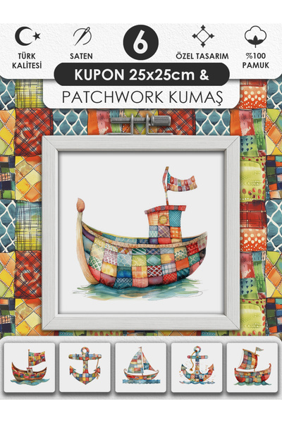 FabricMarket Patchwork Fabric Set – 100% Cotton Patterned Fabric Coupons for Sewing and Hobby