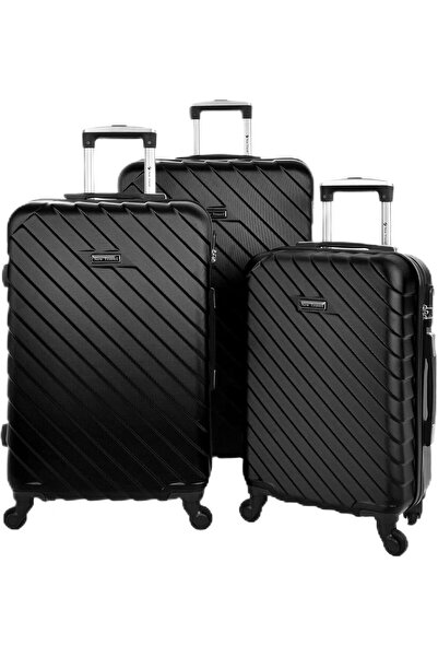 New Travel 3-piece Travel Luggage Set 28/24/20 inches, 0149/3, Black, ABS