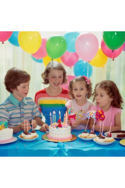 Flippy Set of 50 Latex Balloons Party Multicolor (7 Blue,7 Green,7 Yellow,7 Purple,7 Orange,7 Pink,8