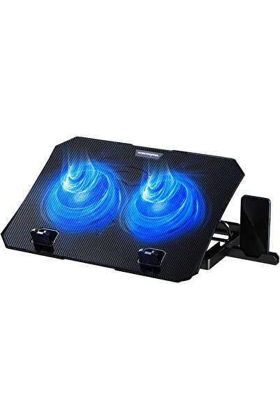 Generic Kequsprk Laptop Cooling Pad with 2 Fans, Adjustable Height & Phone Holder (10-15 inch)