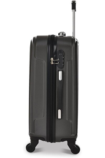 New Travel Carry-On Luggage with Built-in Lock and 4 Wheels, Small Hard ABS Suitcase, Grey