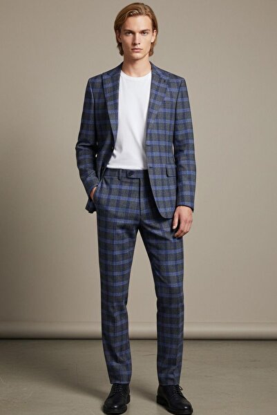 Sabri Özel Erkek Takım Elbise Koyu Gri