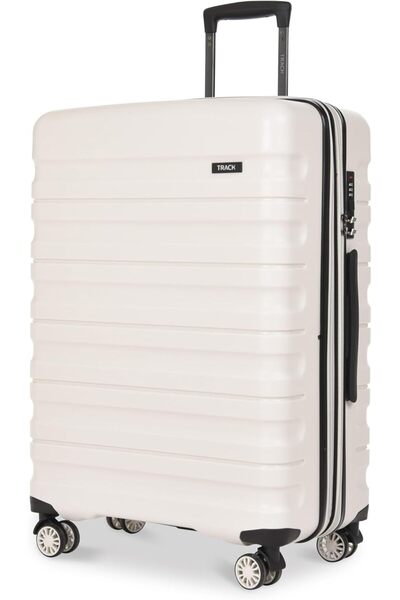 Track 3-Piece 8-Wheel Polypropylene Luggage Set (20",25",30") - White