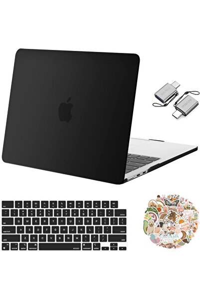 Mosiso Hard Plastic Case Compatible with MacBook Air 13.6 (M3 A3113 / M2 A2681) - Black