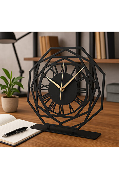 VoomeDesign Minimalist Ofis ve Ev İçin Dekoratif Metal Masaüstü Saati