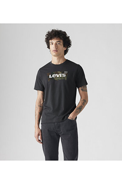 Levi's Black Men's Graphic Crewneck Tee Aw25