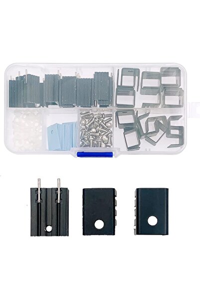 TERRIFI مجموعة مشتت حراري من الألومنيوم TO-220 مع أدوات التثبيت (30 قطعة، 3 أحجام)