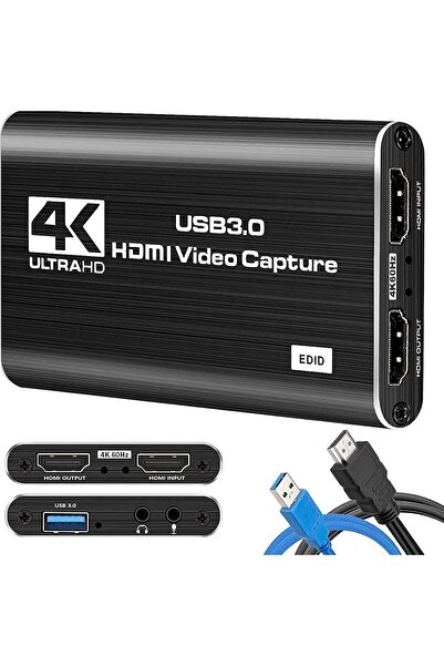 BURDEAN Portable 4K HDMI Video & Audio Capture Card USB 3.0 1080P 60fps for Gaming & Streaming (PS4/Xbox)