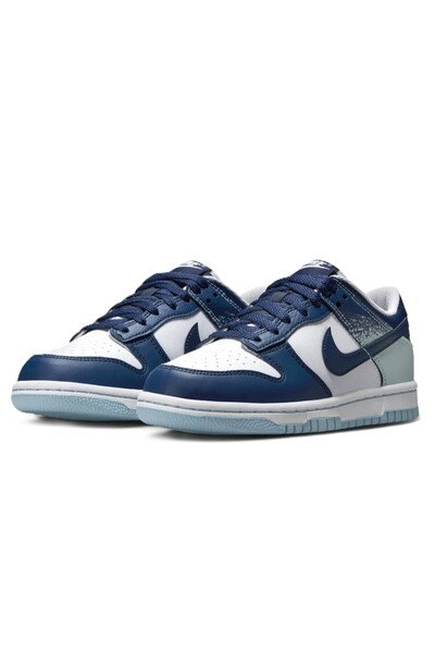 Nike Dunk Low Unisex Sneaker Günlük Spor Ayakkabı Beyaz Lacivert