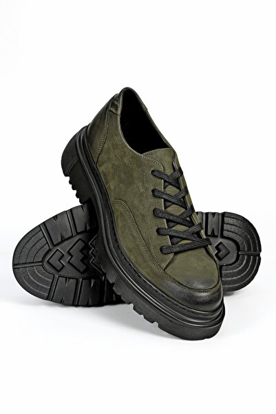 Byterre Vellano Genuine Leather Handmade Khaki Casual Shoes