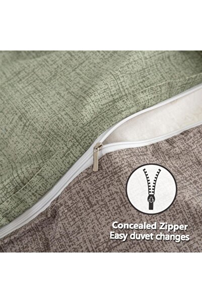 Lexin 4-Piece King Size Luxurious Comforter Set Microfiber Green