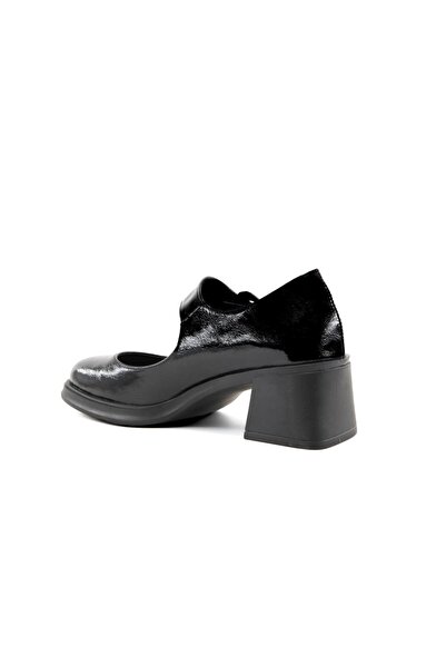 MİSS PARK MODA 386 K1360 Loafer Black Patent Leather Women's Casual Shoes