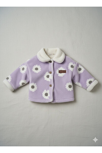 Canini Çiçekli Kız Çocuk Welsoft Peluş Ceket