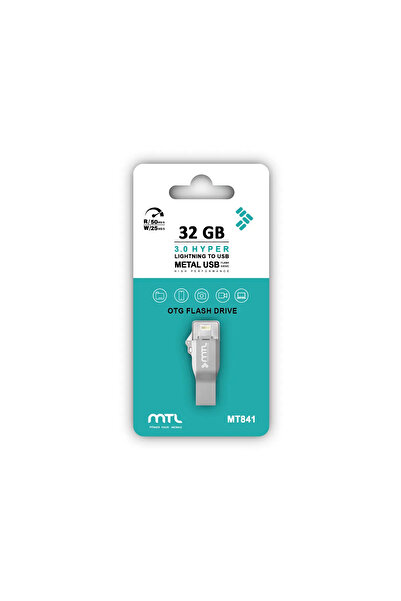 MTL 32 Gb Compatible with iPhone USB Flash Memory Otg 3.0 Fast Reading Metal Case Phone Tablet Compatible