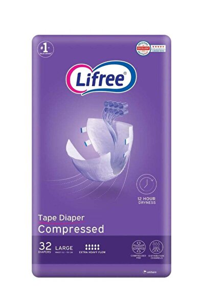 Lifree Adult diapers, medium size, highly absorbent, leak protection and ultimate comfort with an easy fastening tape, 15 pack