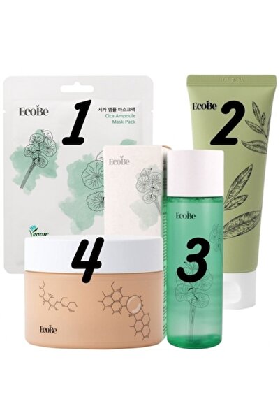 Ecobe Cica Calm Ritual – Pachet rutină K-Beauty anti-iritare pentru ten sensi...