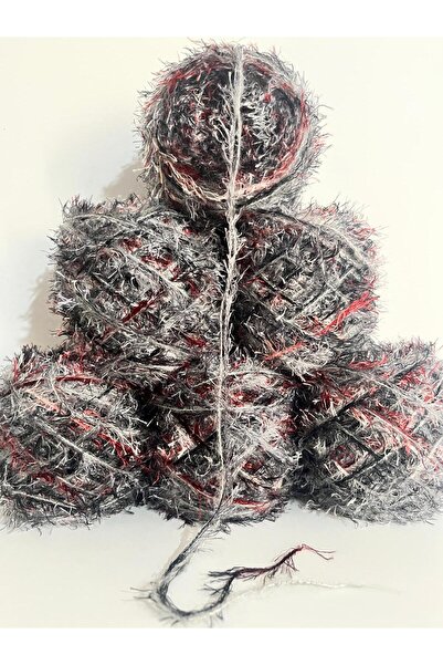 İPEK YÜN İPLİK DÜNYASI خيوط أنجورا للحياكة (رمادي) خليط اللحية (متعدد الألوان...