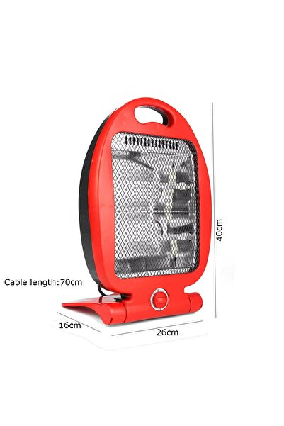 Generic Portable Electric Quartz Room Heater - Red