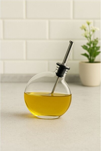 Reoona Curved Design Glass Oil Pot Oil Bottle Leak Proof Glass Bottle Kitchen Oil Vinegar Sauce Bottle 500ml