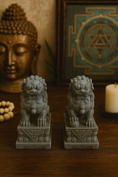Oliviani Foo Dogs Koruyucu Aslan Figürleri – Feng Shui Objesi Enerji Dengeley...