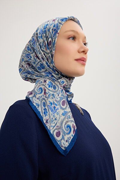 ipekistanbul Шарф Aurora з візерунком Janjan - Етнічна весна - Синій