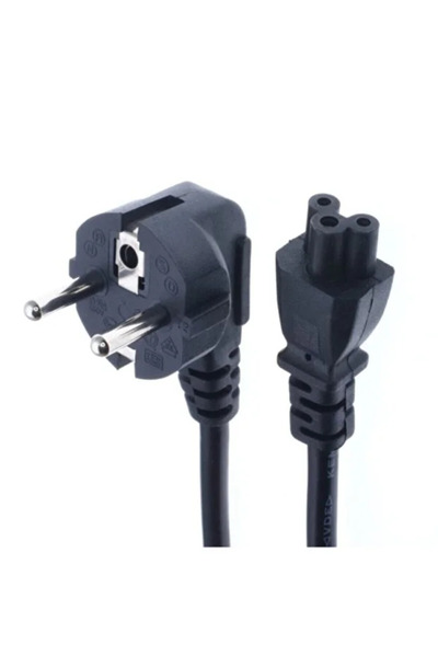 Renvox 1.8 Metre 3 Göz Yonca Güç Kablosu | 0.75mm 3 Pin Kettle Power Cord | Laptop Adaptör Uyumlu