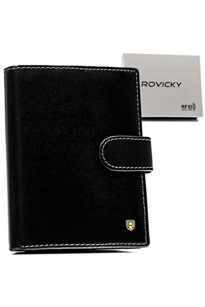 Other Portofel bărbătesc din piele N104L-RVT NEGRU