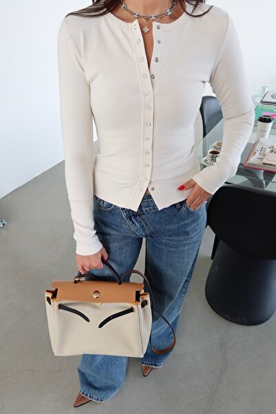 Özge Özgenç Μπλούζα με μακρύ μανίκι με κουμπωτά