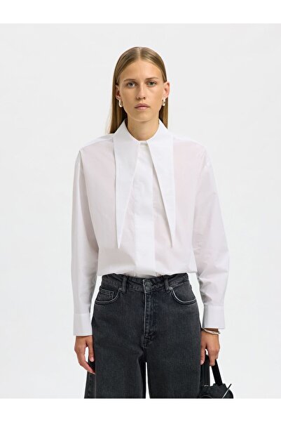 SELECTED Langarmhemd Baumwoll