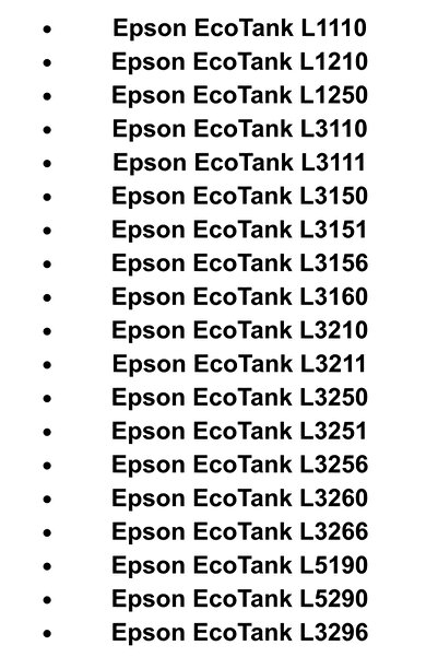 TecHarbor 2 Adet Epson EcoTank 103 Muadil Mürekkep L1110 L1210 L1250 L3110 L3111 L3150 L3151 L3156 L3160 L3210