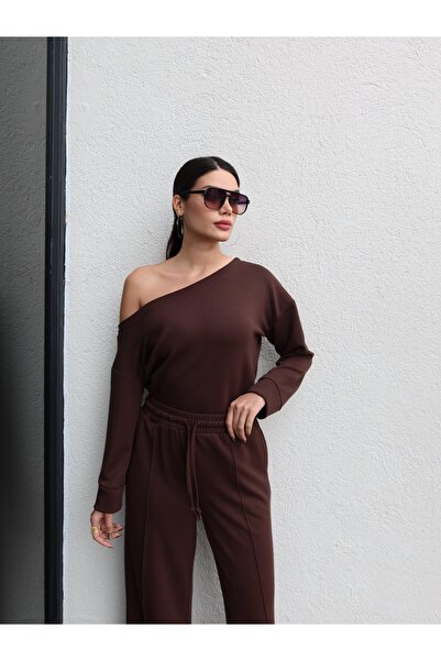 ESRAHELVACI Kayak Neck Modal Tracksuit Set