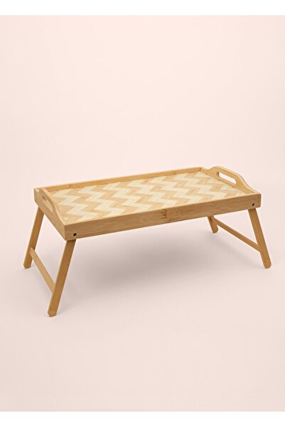 RİVO HOME DECOR Wicker Folding Enjoyment Tray 50X30 cm