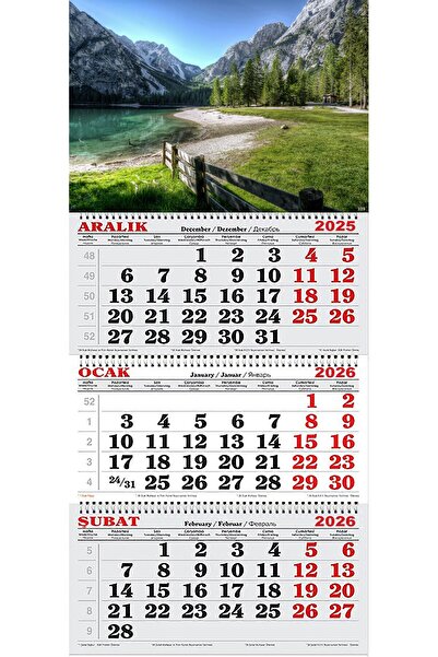 GENC DIJITAL BASKI 2026 Yılı Gemici Takvimi- Dağlar ve İlkbaharın Gelişi