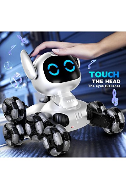 4DRC Robot Dog Toy, Remote Control Stunt Robot for Kids Ages 8-12