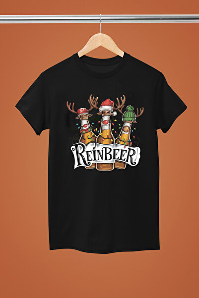 MAGORS TRIOC DE BUMBAC CU MÂNĂ SCURTĂ, CU FORMĂ REGULARĂ, CU TEMĂ DE ANUL NOU...