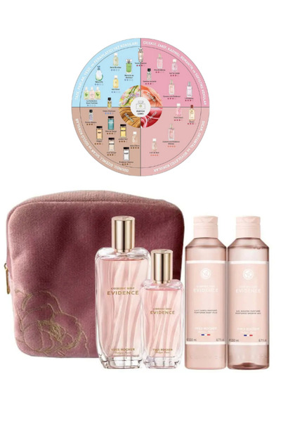 Yves Rocher Comme Une Evidence Kadife Çantalı Parfüm Vücut Seti Zarif Kalıcı Kadın Koku Şık Hediyelik Bakım