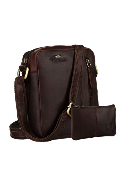 Other Geantă din piele maro PTN 705E-OPU-6828