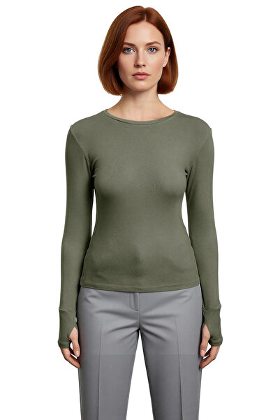 PayBuy Γυναικεία μπλούζα από βισκόζη ανθρακί ριγέ με μακρυμάνικο μοντέρνο σχέδιο Cool & Comfort Persona For Daily