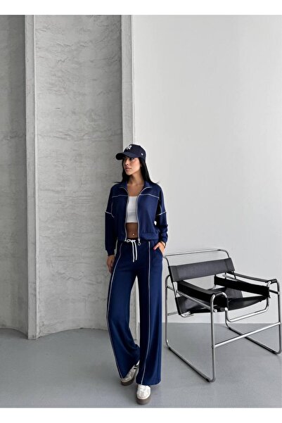 Bella Breeze Set de trening sport elegant Palazzo cu fermoar pentru femei