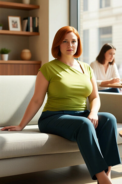 PayBuy Asymmetric Collar 100% Cotton Knitted Blouse Modern Women's Stylish and Comfortable Choice Good Quality